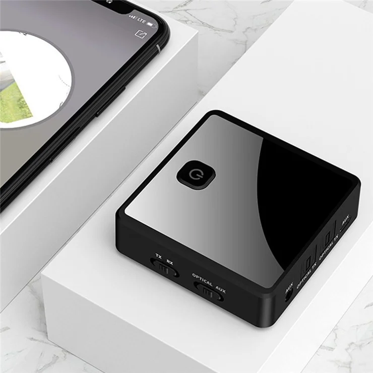 Fiber Optic Bluetooth-compatible 5.0 Audio Transmitter Receiver 2-in-1 Wireless Bluetooth-compatible Adapter One Connects Two Audio Adapter