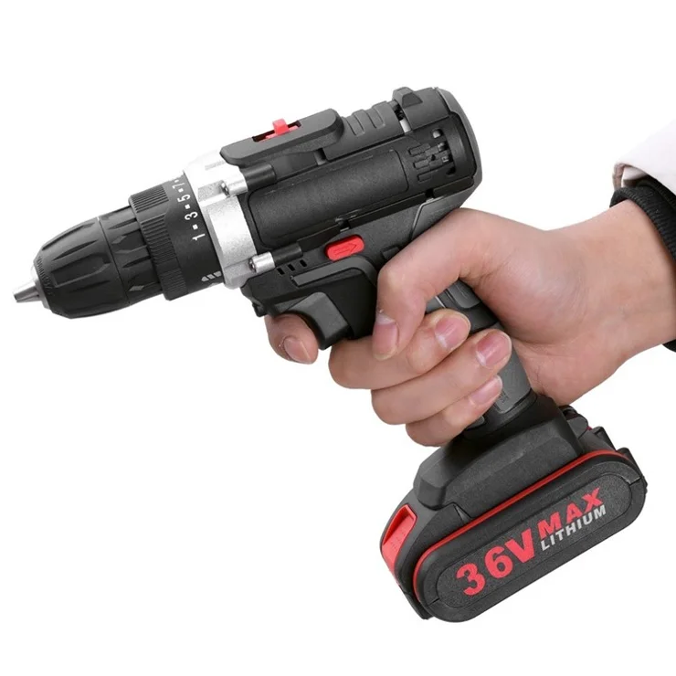 36V Multifunctional Electric Impact Cordless Drill High-power Lithium Battery Wireless Rechargeable Hand Drills Home DIY Electric Power Tools 36V Multifunctional Electric Impact Cordless Drill High-power Lithium Battery Wireless Rechargeable Hand Drills Home DIY Electric Power Tools