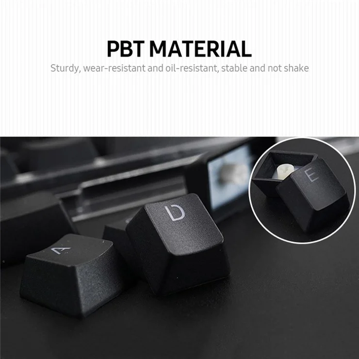 For Mechanical Keyboard 104 Keys Injection Molding PBT Keycap Set - Grey