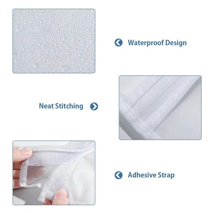 Clear Hanging Garment Bag Bottom Enclosed Garment Rack Cover Sealed Wardrobe Clothes Protector for Coats Suits Dresses - 50x100x90cm
