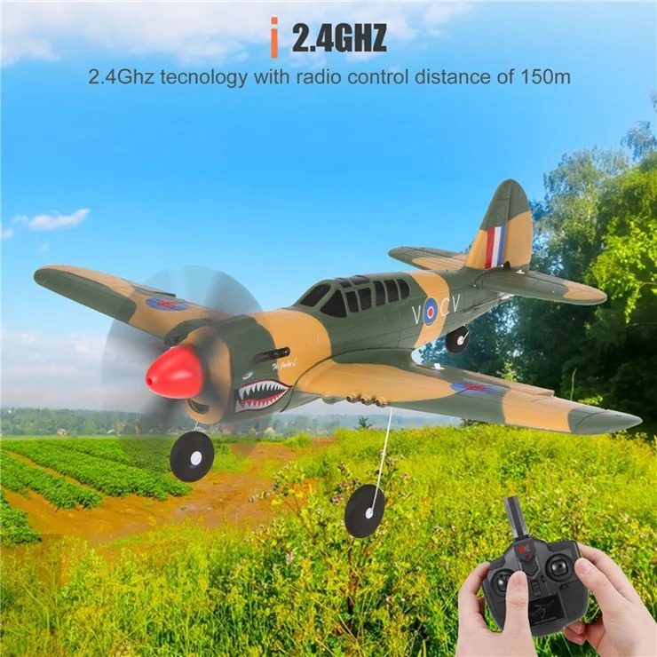 WLTOYS XKS A220-P40 RC Plane 4 Channel 2.4Ghz Remote Control Aircraft Fighter RC Airplane