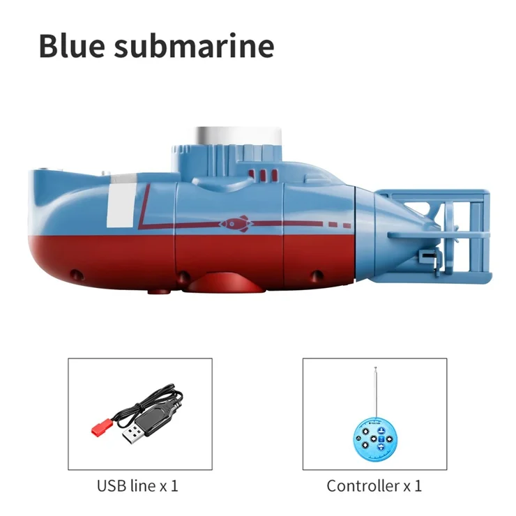 Sous-Marin Télécommandé VGEBY Mini Bateau - Jouet étanche Pour Enfants - Navire Bleu Avec USB