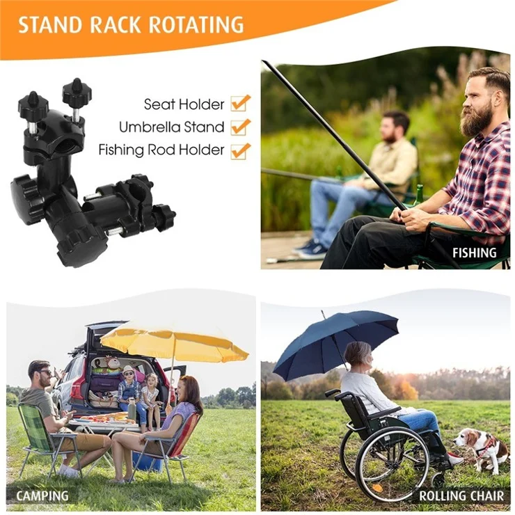 Multi-Functional Fishing Rod Holder Fishing Chair Mount Umbrella Stand Rack Rack Attachment Bracket Adjustable Fishing Seat Rotation Holder