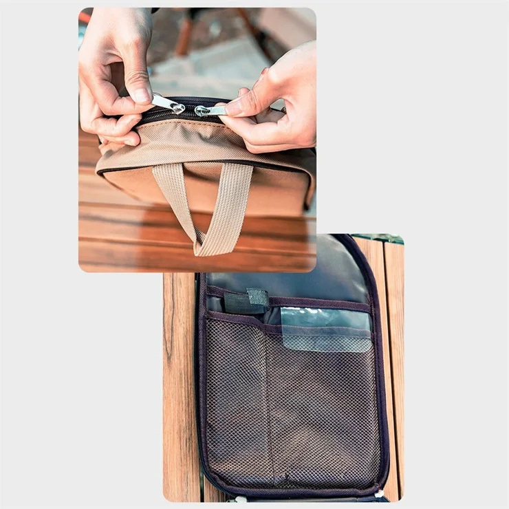 Sac De Transport Pour Barbecue Et Ustensiles Camping - Tissu Oxford Robuste, Poignée, Rangement Pratique