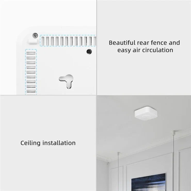 Tuya WiFi Smart Air Quality Monitor 6-in-1 PM2.5 / Formaldehyde / TVOC / CO2 / Temperature / Humidity Air Quality Tester with Real Time Display