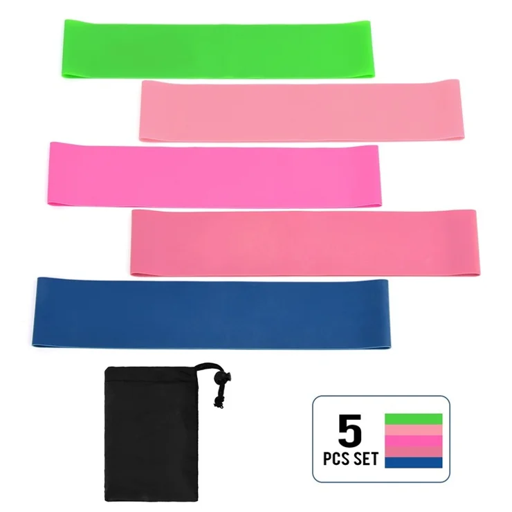 5Pcs Resistance Loop Exercise Bands Hip Booty Bands Home Workout Equipment for Strength Training, Stretching, Booty Building