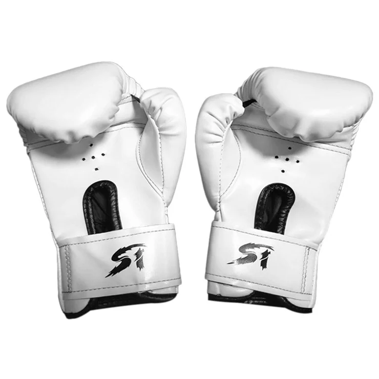SUTENG 1Pair Kids Boxing Gloves Youth Boxing Training Gloves Kids Kickboxing Sparring MMA Gloves for Child Age 3-10 Years - White