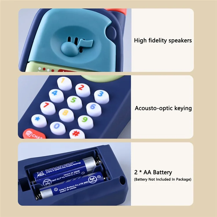 8902 Baby Toy Phone Simulation Smartphone Fun Learning Musical Toy for Toddlers, Kids - 2