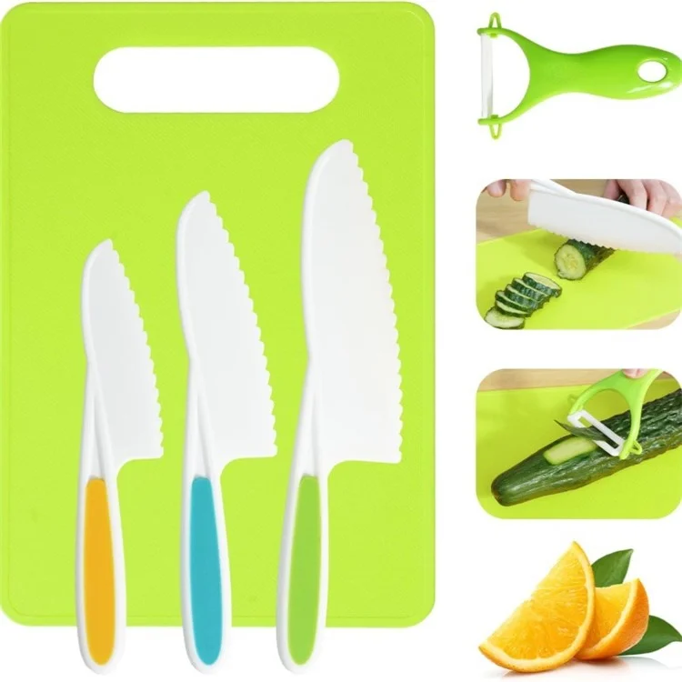 13Pcs / Set Fruit Cutter Cutting Board Children Plastic Kitchen Knife Toy Set (BPA-Free, No FDA Certification)