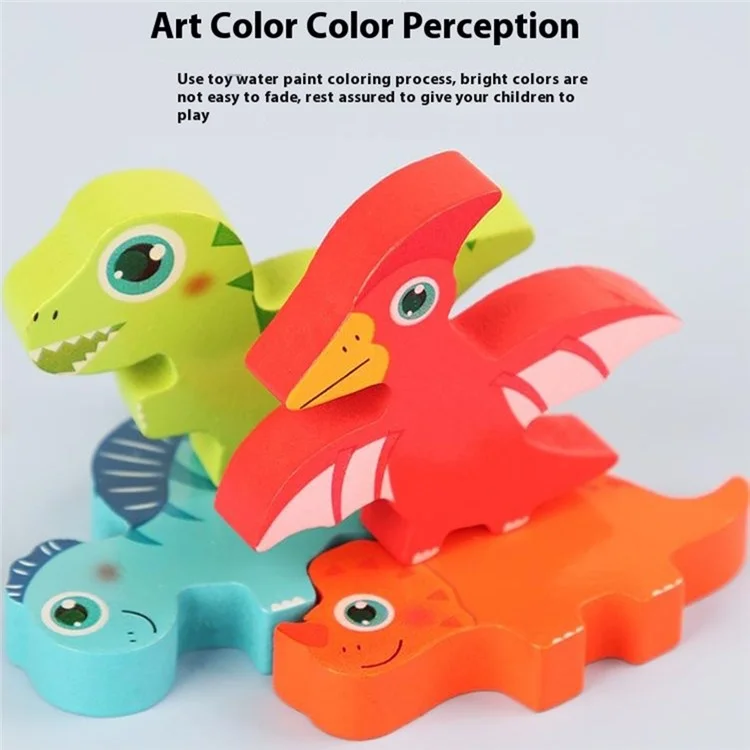 Dinosaur Match Eggs Peg Puzzles Wooden Montessori Preschool Learning Toys for Toddlers
