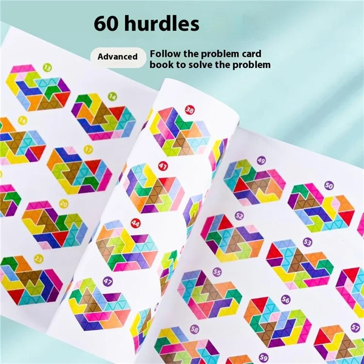 FJ929-37 Hexagon Building Blocks Sets Educational Learning DIY Puzzle for Toddlers Children Kids Gift