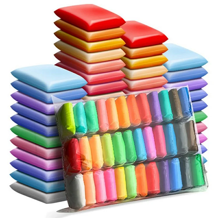 24 Farben DIY-Tonset für Kinder Ultra-leichte nicht klebrige Modelliermasse