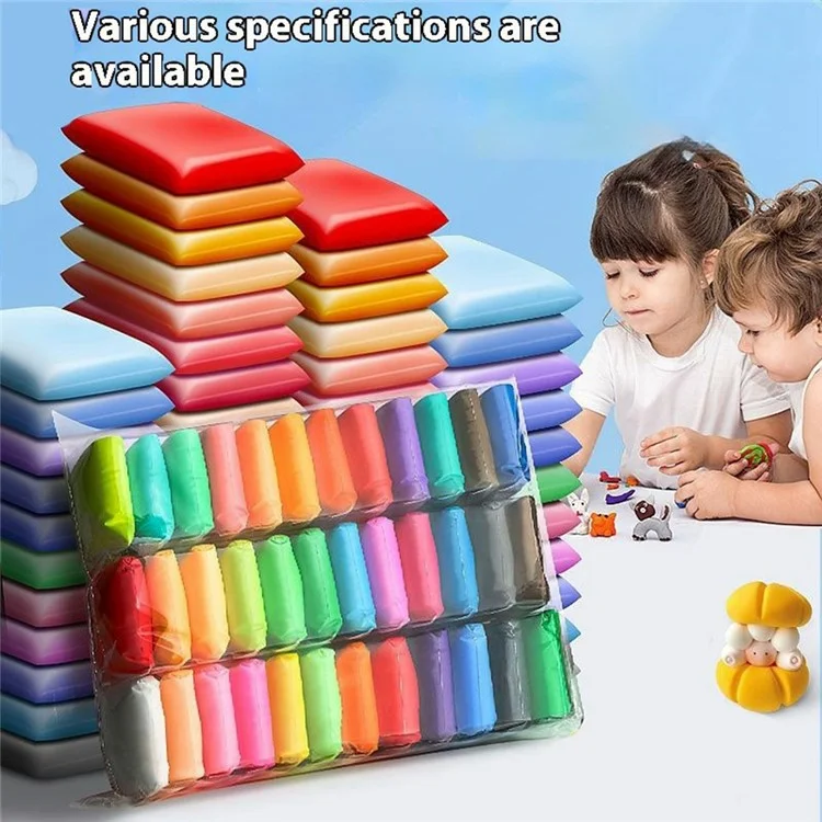 24 Farben DIY-Tonset für Kinder Ultra-leichte nicht klebrige Modelliermasse