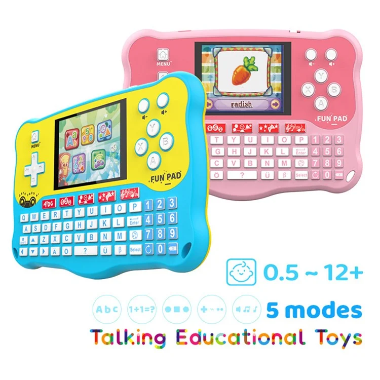 DATA FROG Baby Learning Pad with ABC Alphabet / Words / Music / Math Interactive Educational Electronic Toys - Blue