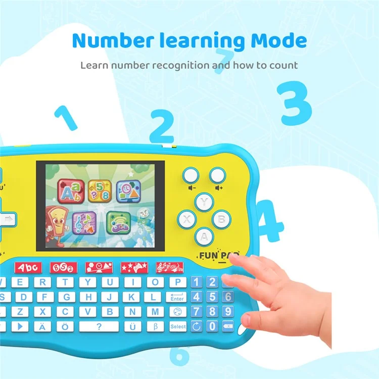 DATA FROG Baby Learning Pad with ABC Alphabet / Words / Music / Math Interactive Educational Electronic Toys - Blue