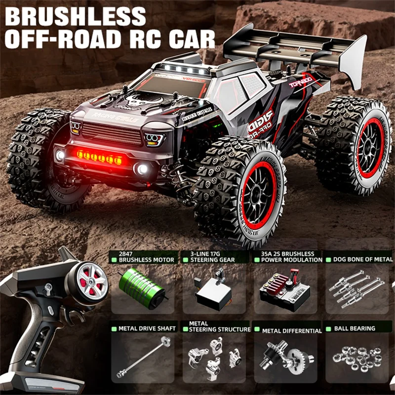 ZLL SG316 MAX 1:16 4WD Remote Control Climbing Truck Brushless Off-Road RC Car with LED Light
