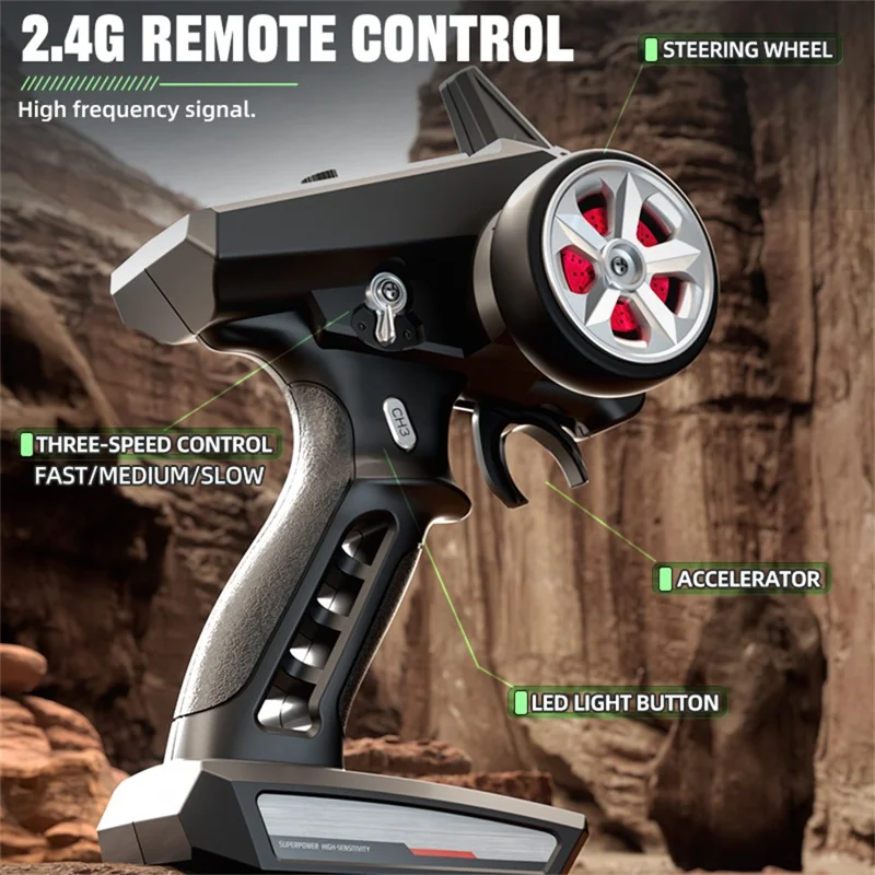 ZLL SG316 MAX 1:16 4WD Remote Control Climbing Truck Brushless Off-Road RC Car with LED Light