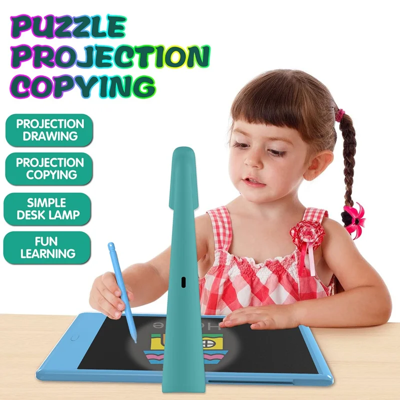 TY01 Educational Drawing Projector LED Lamp for Kids Early Learning Sketching Tool - Pink