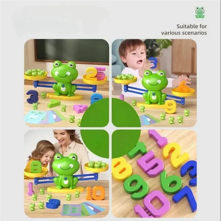 Jeu éducatif de balance à compter les grenouilles STEM pour la maternelle, jouet pour garçon et fille