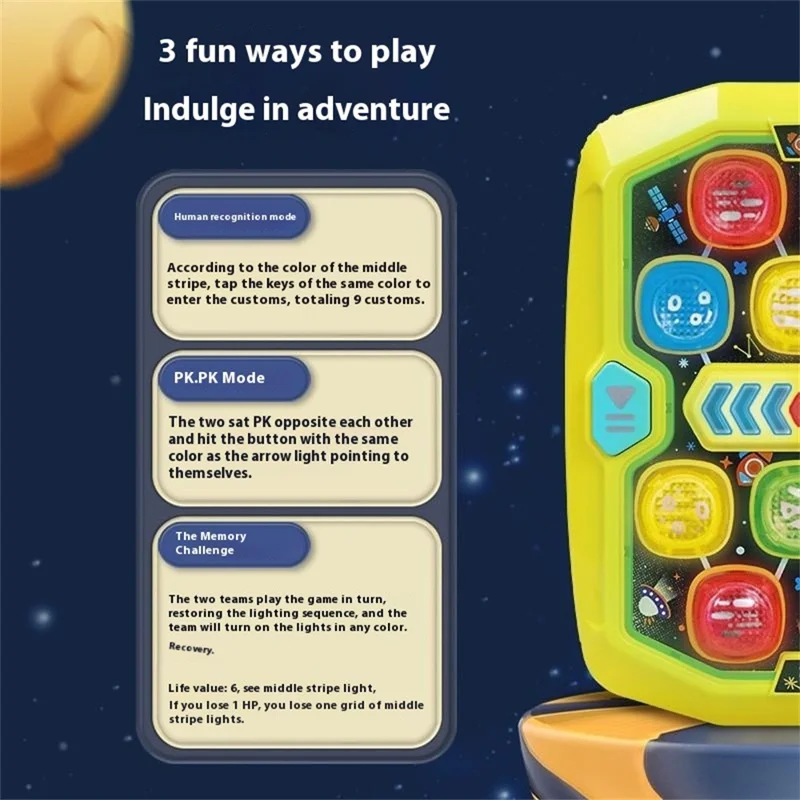 Five Star Toys 2 Player Battle Game Toy Interactive Memory Training Toy for Kids - Black