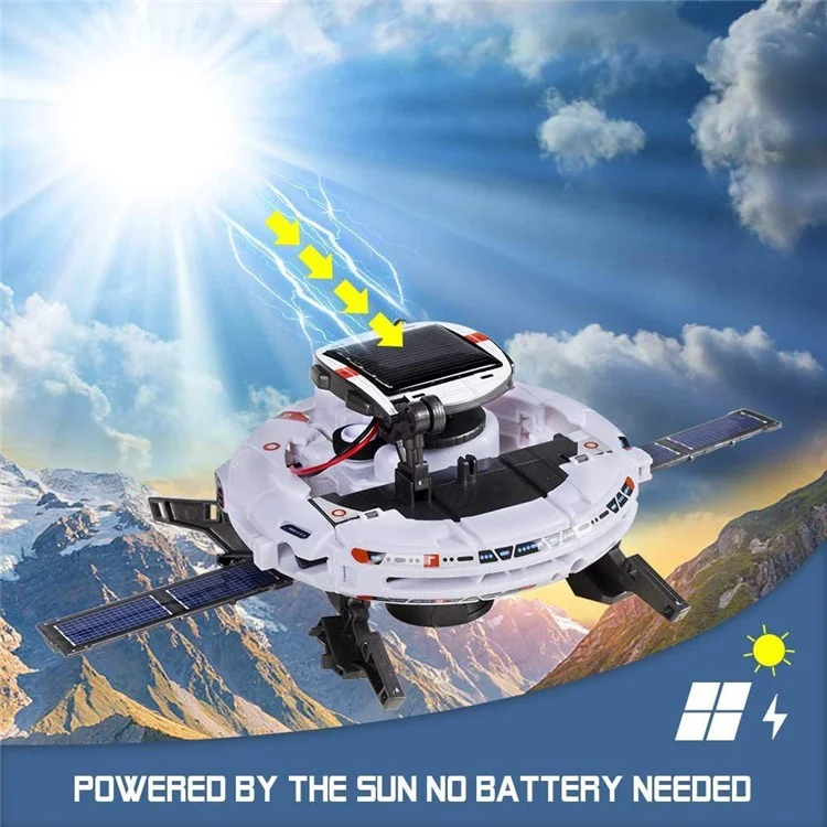 6 in 1 Solar Robot Building Block Toy DIY Assembly Kit Educational Toy - Yellow