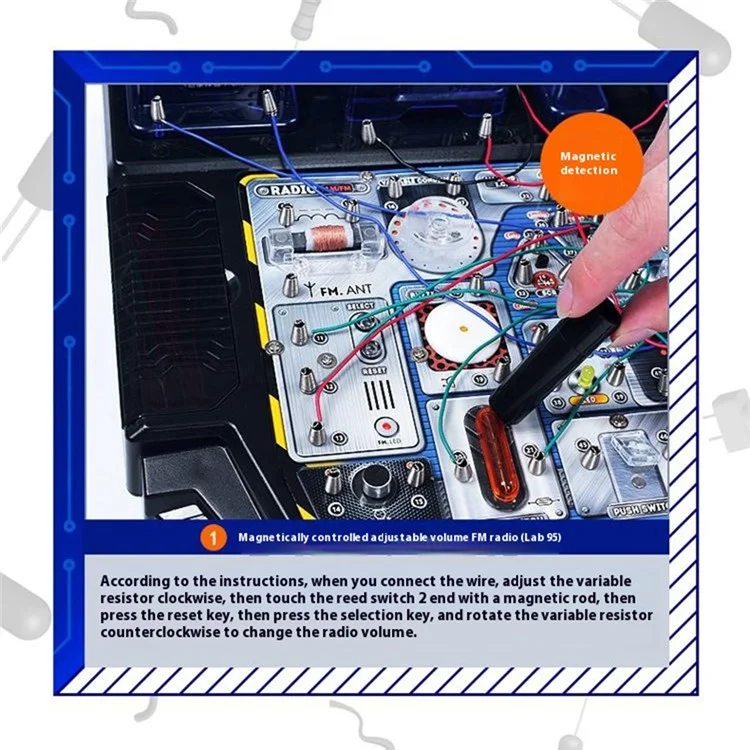 Kit di Esperimenti Scientifici STEM 100 in 1 Set Creatore di Circuiti Elettronici Educativo