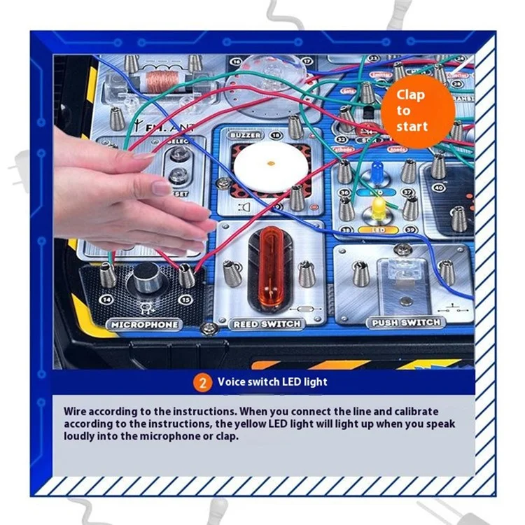 Kit di Esperimenti Scientifici STEM 100 in 1 Set Creatore di Circuiti Elettronici Educativo