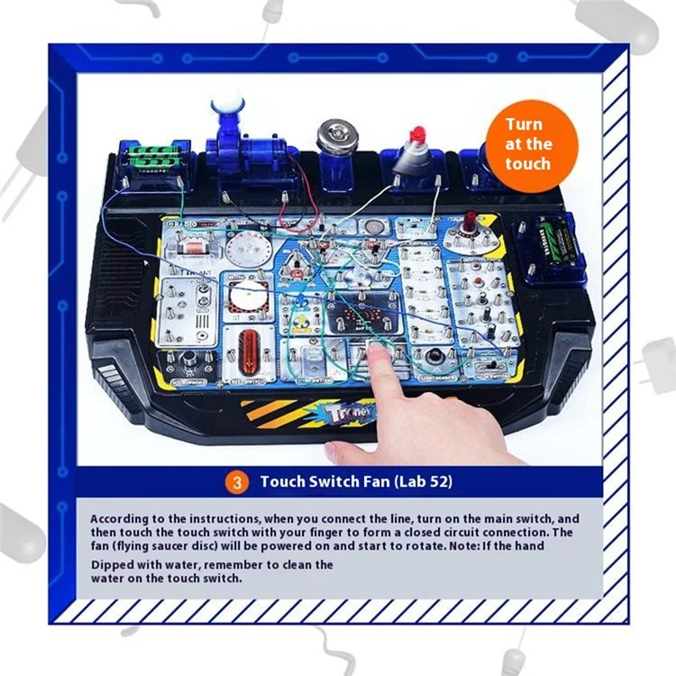 Kit di Esperimenti Scientifici STEM 100 in 1 Set Creatore di Circuiti Elettronici Educativo