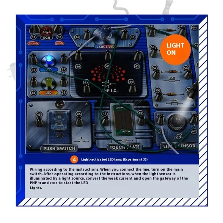 Kit di Esperimenti Scientifici STEM 100 in 1 Set Creatore di Circuiti Elettronici Educativo