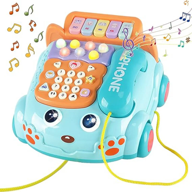 Telefono Giocattolo di Simulazione Telefono Finto per Bambini e Bimbi - Blu