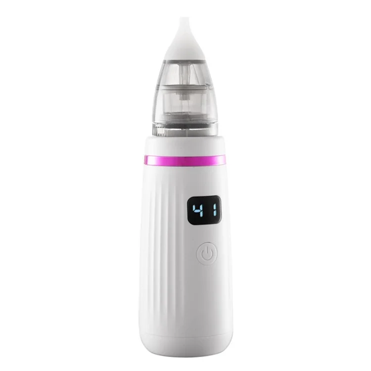 Aspirador Nasal Elétrico Removedor de Cera de Ouvido Multifuncional Sugador de Muco Limpador de Nariz para Bebês - Branco+Roxo