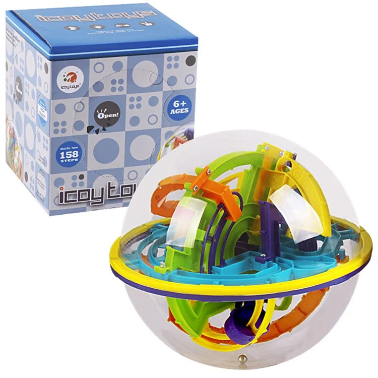 ICOY TOYS 963 3D Labyrinth Ball 158 Level Rollspiel Pädagogisches Kinderspielzeug (CE / CPC zertifiziert)