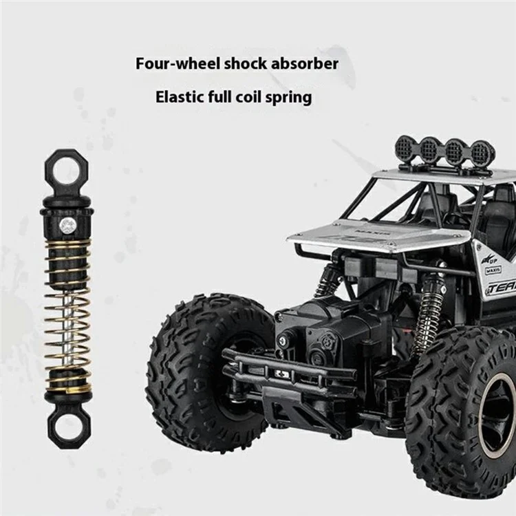 1:16 Scale RC Truck 4WD Off Road Vehicle Alloy Rock Crawler Climbing Car Toy Model for Kids - Silver