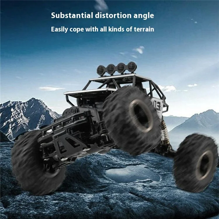 1:16 Scale RC Truck 4WD Off Road Vehicle Alloy Rock Crawler Climbing Car Toy Model for Kids - Silver