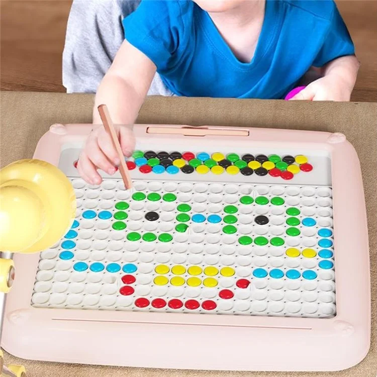 Magnetic Drawing Board 2 in 1 Creative Color Maze Puzzle Early Learning Toy for Toddlers Preschoolers - Pink