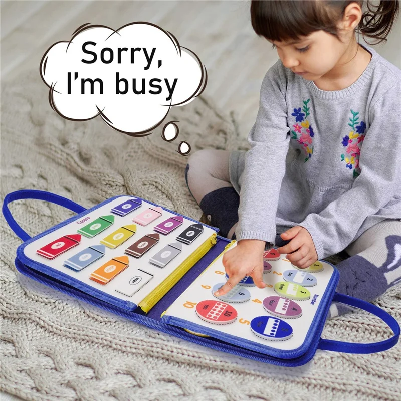 Dinosaur Double-Sided Felt Busy Board Educational Toy Activity Book for Children Sensory Learning Development
