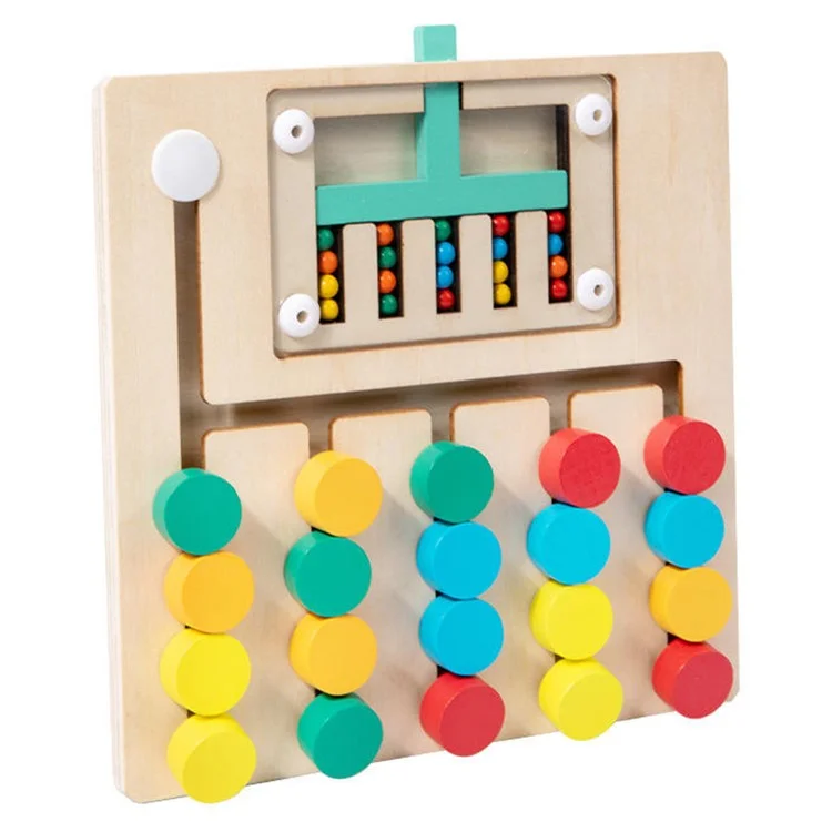 Jogo Educativo 2 em 1 com Labirinto de Contas e Correspondência de Cores para Crianças (Certificado CE / CPC / EN71 / ASTM)