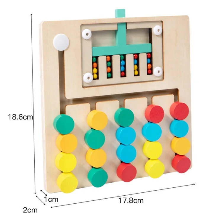 Jogo Educativo 2 em 1 com Labirinto de Contas e Correspondência de Cores para Crianças (Certificado CE / CPC / EN71 / ASTM)