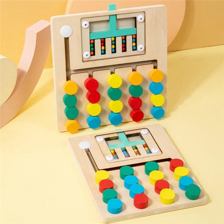 Jogo Educativo 2 em 1 com Labirinto de Contas e Correspondência de Cores para Crianças (Certificado CE / CPC / EN71 / ASTM)