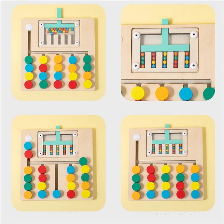 Jogo Educativo 2 em 1 com Labirinto de Contas e Correspondência de Cores para Crianças (Certificado CE / CPC / EN71 / ASTM)