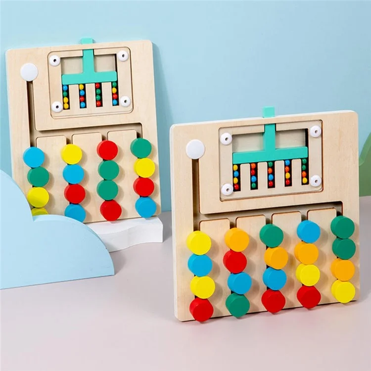 Jogo Educativo 2 em 1 com Labirinto de Contas e Correspondência de Cores para Crianças (Certificado CE / CPC / EN71 / ASTM)
