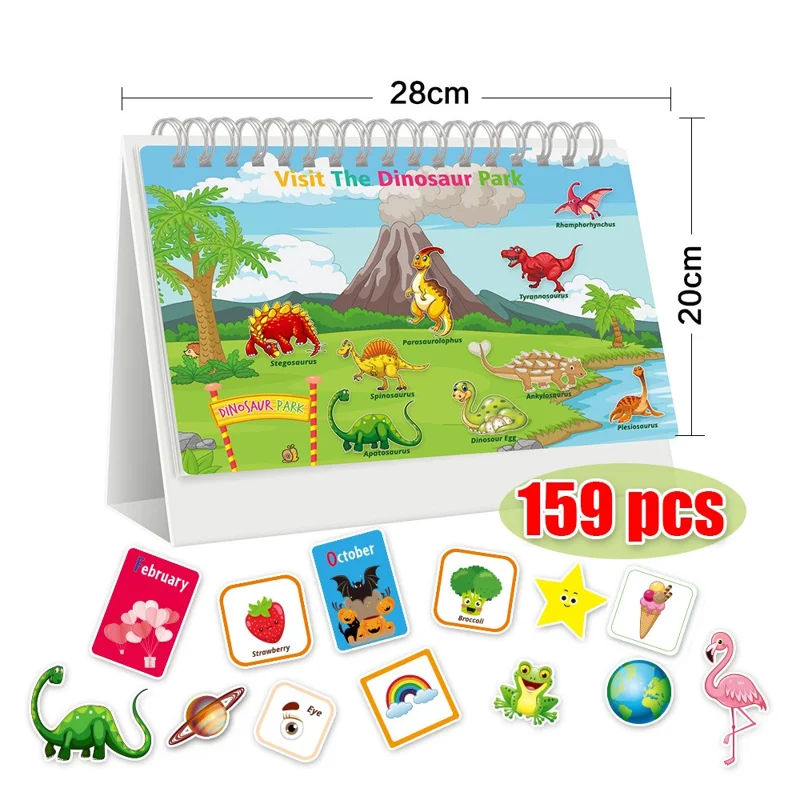 Libro de Pegatinas Reutilizable Libro Tranquilo para Niños Educación Temprana Libro Interactivo (Certificado CE CPC EN71)