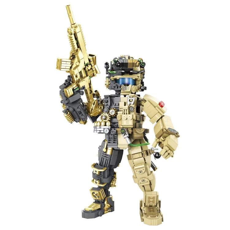 GISEGA G8905 1225-teiliges Halb-Mechanisches Soldaten Baustein Set Spielfigur (CE / CPC / ASTM / EN71 / CPSIA Zertifiziert)