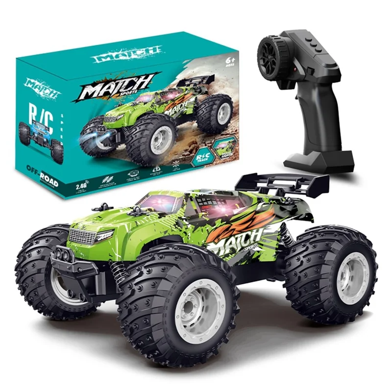 YT6632 High Speed RC Car Toy Long Battery Life Headlights Drift Stunt Off-Road Vehicle - Green