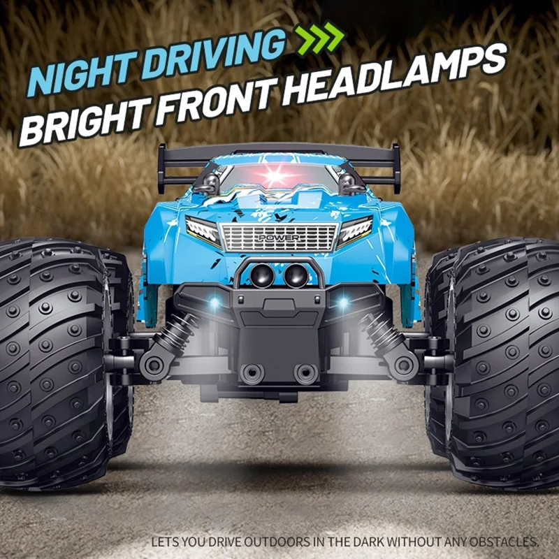 YT6632 High Speed RC Car Toy Long Battery Life Headlights Drift Stunt Off-Road Vehicle - Green