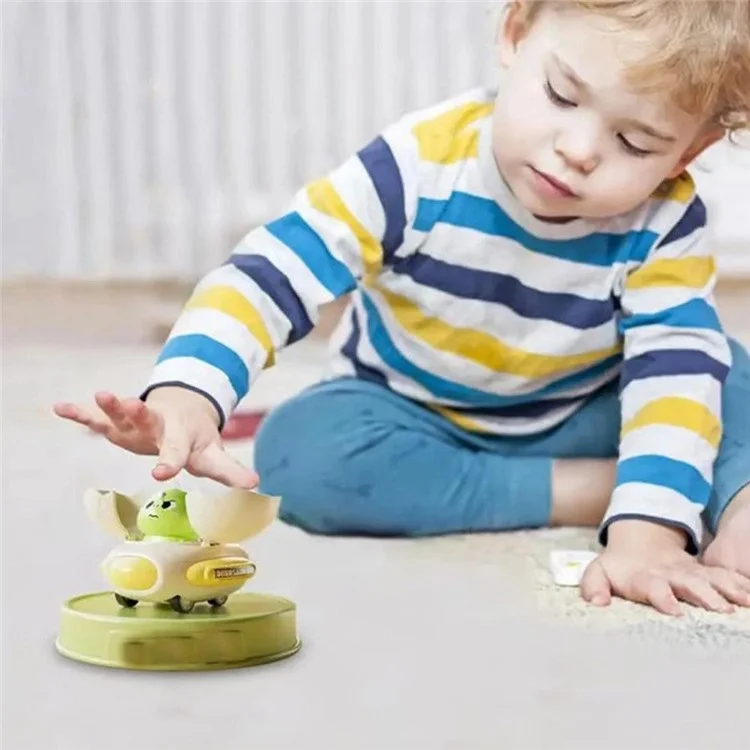 LG188198 Cute Cartoon Dinosaur Egg Children Bumper Car Inertia Sliding Collision Toy for Kids - Green