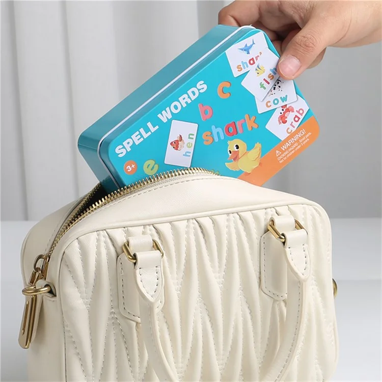 117 Portable Word Spelling Desktop Educational Toy English Alphabet Cards for Kids Learning Game