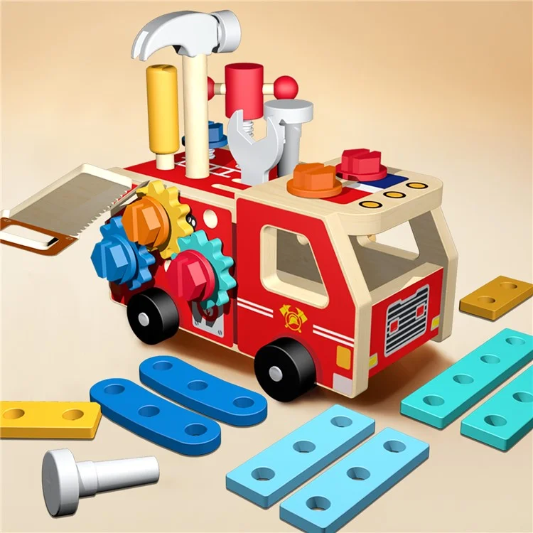 Wooden Disassembly Toy Set Educational Assembly Tool Car for Preschool Children Development