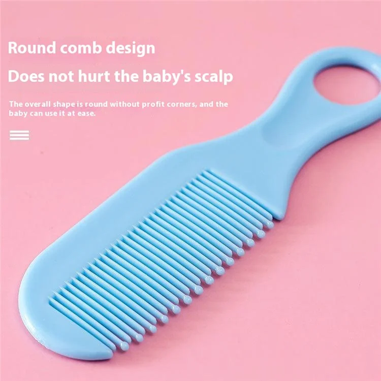 10 Peças Kit de Cuidados do Bebê Cortador de Unhas Termômetro Escova de Dentes Pente Escova Conjunto para Recém-Nascido Bebê - Azul