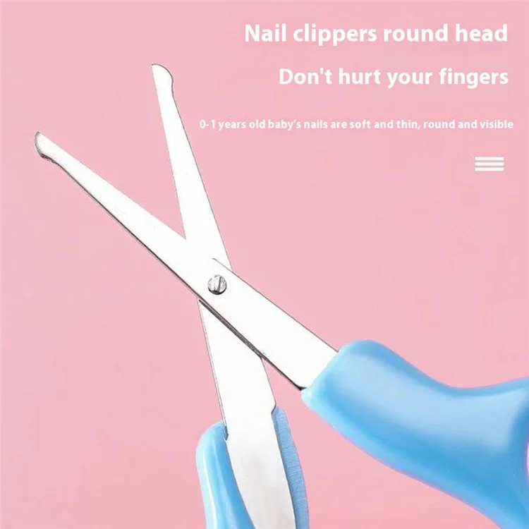 10 Peças Kit de Cuidados do Bebê Cortador de Unhas Termômetro Escova de Dentes Pente Escova Conjunto para Recém-Nascido Bebê - Azul